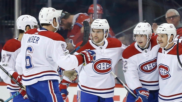 Montreal Canadiens celebrate, The Canadian Press Montreal Canadiens celebrate