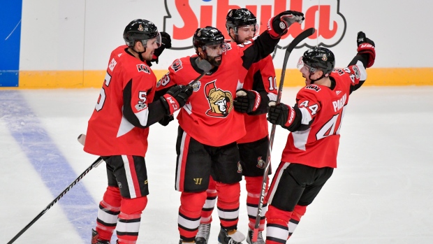 Ottawa Senators celebrate goal