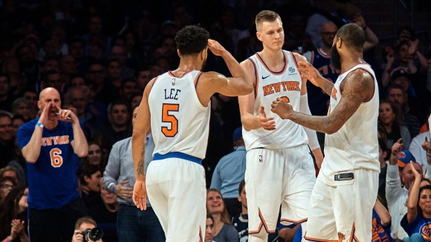 New York Knicks celebrate