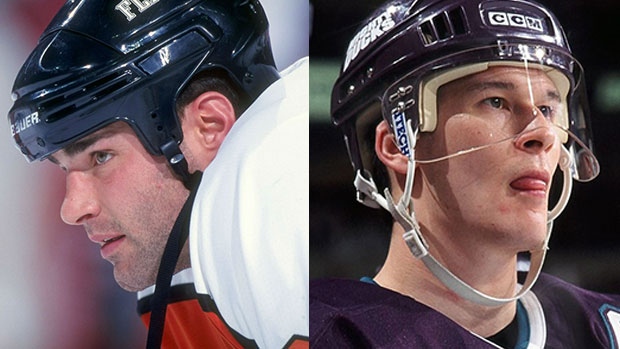 Eric Lindros and Paul Kariya, The Canadian Press Eric Lindros and Paul Kariya