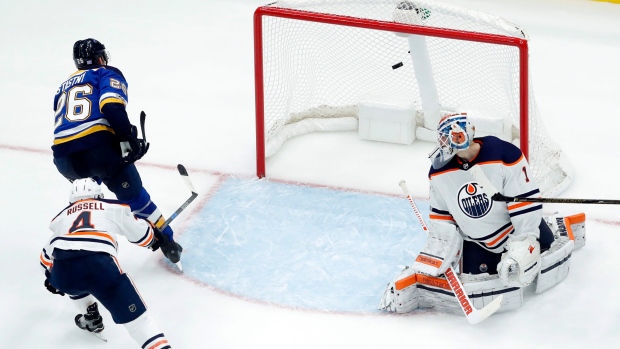Paul Stastny scores on Laurent Brossoit, The Canadian Press Paul Stastny scores on Laurent Brossoit
