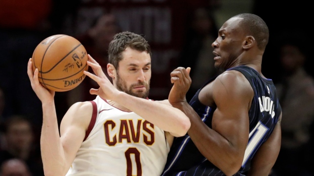 Kevin Love and Bismack Biyombo