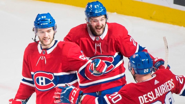 Nicolas Deslauriers, Jonathan Drouin and Alex Galchenyuk