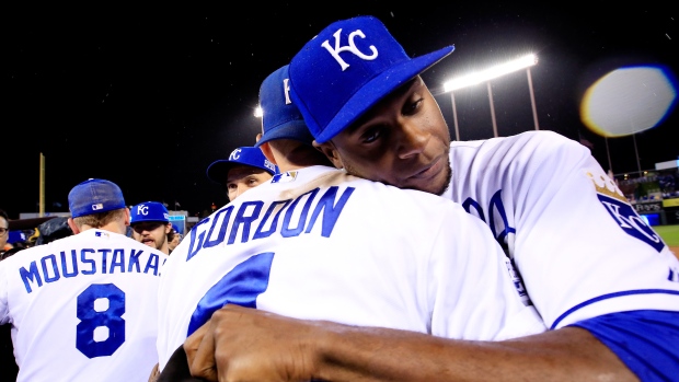 Lorenzo Cain and Alex Gordon, Jamie Squire/Getty Images Lorenzo Cain and Alex Gordon