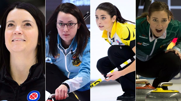 Kerri Einarson, Val Sweeting, Shannon Birchard and Briane Meilleur, The Canadian Press/Curling Canada Kerri Einarson, Val Sweeting, Shannon Birchard and Briane Meilleur