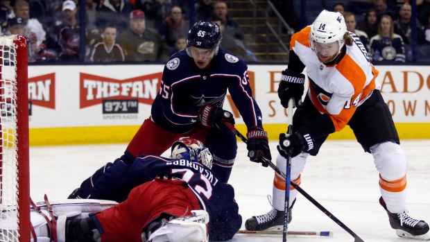 couturiers ot goal lifts flyers past jackets article tsn flyers goal