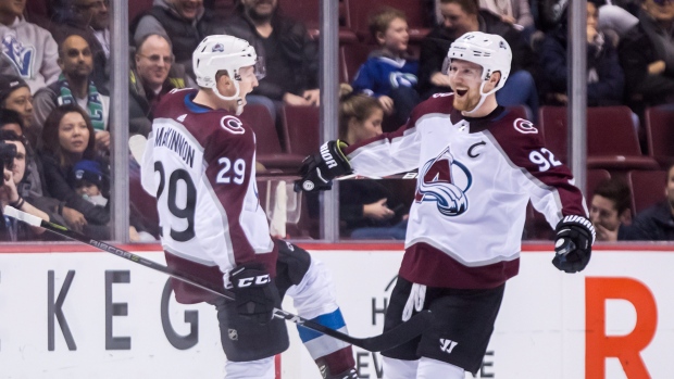 Nathan MacKinnon and Gabriel Landeskog