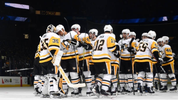 Penguins celebrate, Getty Images Penguins celebrate