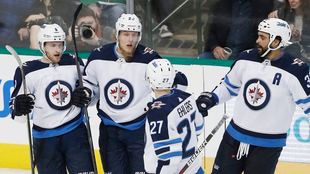 Winnipeg Jets celebrate, The Canadian Press Winnipeg Jets celebrate