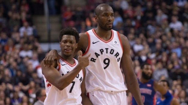 Serge Ibaka and Kyle Lowry