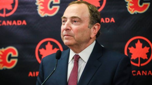 NHL commissioner Gary Bettman in Calgary