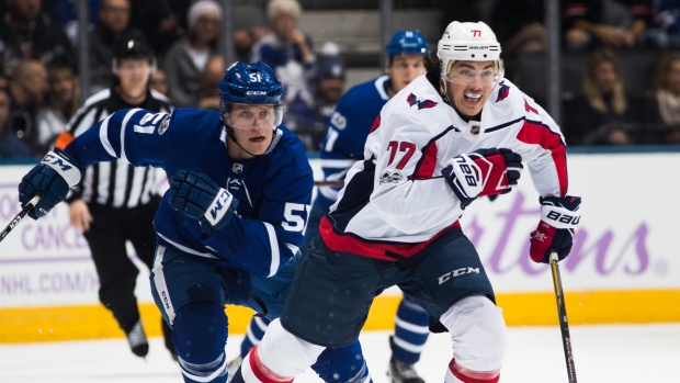 T.J. Oshie and Jake Gardiner , Mark Blinch/NHLI via Getty Images T.J. Oshie and Jake Gardiner