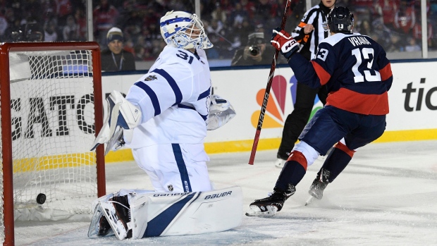 Jakub Vrana beats Frederik Andersen, The Canadian Press Jakub Vrana beats Frederik Andersen