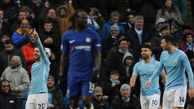 Bernardo Silva and Manchester City Celebrate