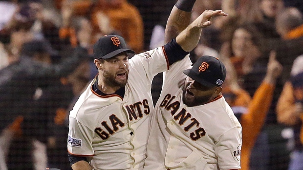 Brandon Belt and Pablo Sandoval