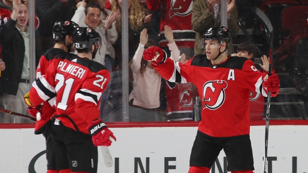 Taylor Hall and Devils Celebrate, Bruce Bennett/Getty Images Taylor Hall and Devils Celebrate