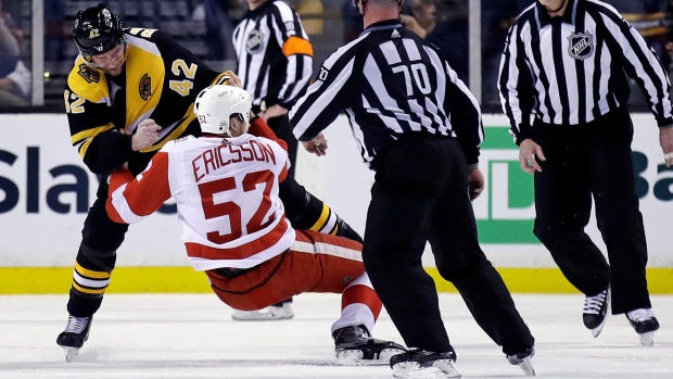 Backes fights Ericsson , The Canadian Press Backes fights Ericsson