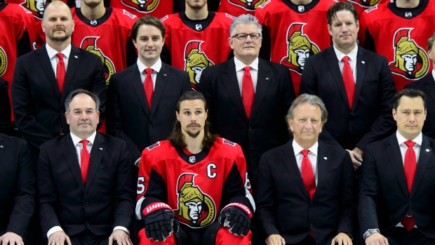 Erik Karlsson Pierre Dorion Eugene Melnyk, The Canadian Press Erik Karlsson Pierre Dorion Eugene Melnyk