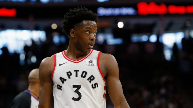 Toronto Raptors forward OG Anunoby works out ahead of Game 6 