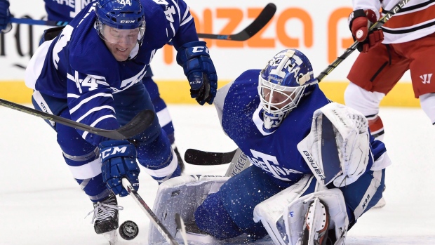 Morgan Rielly, Frederik Andersen, The Canadian Press Morgan Rielly, Frederik Andersen