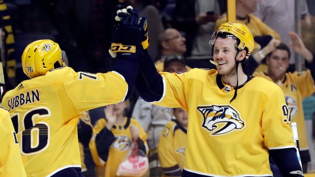 P.K. Subban and Ryan Johansen