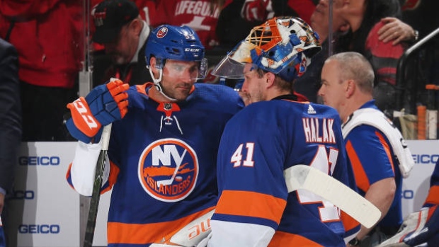 Johnny Boychuk and Jaroslav Halak, Getty Images Johnny Boychuk and Jaroslav Halak