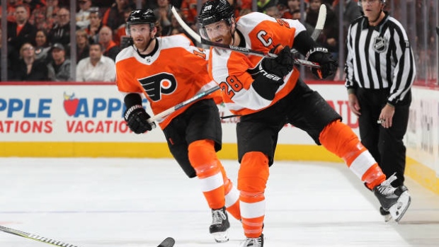 Sean Couturier and Claude Giroux , Getty Images Sean Couturier and Claude Giroux