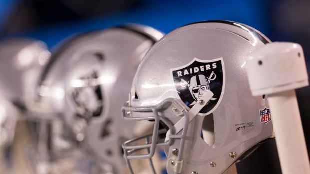 Oakland Raiders helmets