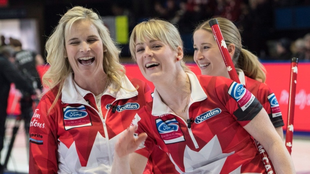 Jennifer Jones, Dawn McEwen and Kaitlyn Lawes, The Canadian Press Jennifer Jones, Dawn McEwen and Kaitlyn Lawes