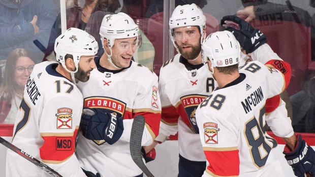 Florida Panthers celebrate, The Canadian Press Florida Panthers celebrate