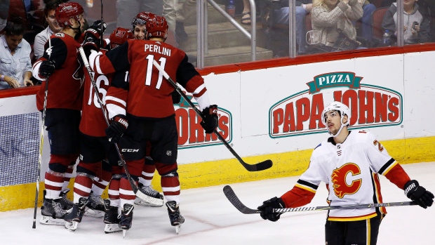 Hamonic skates away as Coyotes celebrate, The Canadian Press Hamonic skates away as Coyotes celebrate