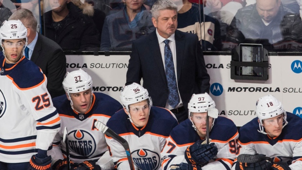 Todd McLellan and Oilers bench, Getty Images Todd McLellan and Oilers bench