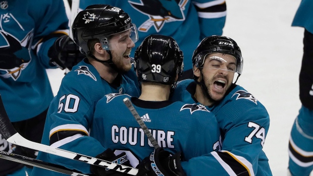 Logan Couture and San Jose Sharks Celebrate