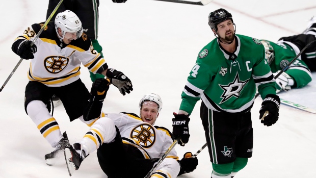 Brad Marchand, David Pastrnak and Jamie Benn , The Canadian Press Brad Marchand, David Pastrnak and Jamie Benn