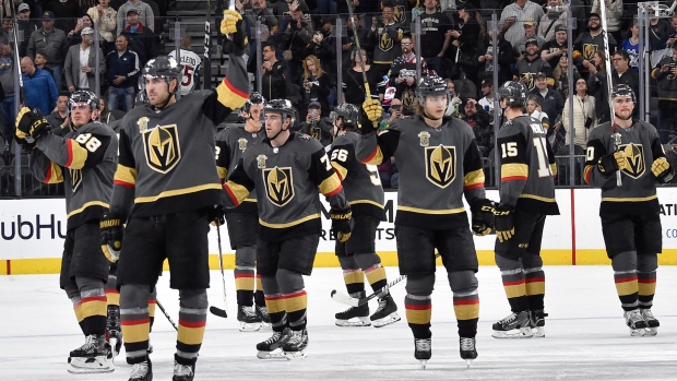 Vegas Golden Knights salute fans, Getty Images Vegas Golden Knights salute fans