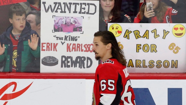Erik Karlsson - Sens home finale, The Canadian Press Erik Karlsson - Sens home finale