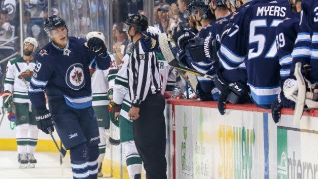 Laine celebrates, Getty Images Laine celebrates