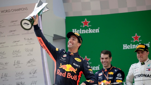 Daniel Ricciardo, The Canadian Press Daniel Ricciardo