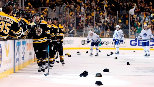 Pastrnak, Bruins celebrate, The Canadian Press Pastrnak, Bruins celebrate