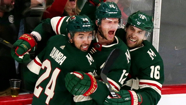 Eric Staal Jason Zucker Matt Dumba, The Canadian Press Eric Staal Jason Zucker Matt Dumba