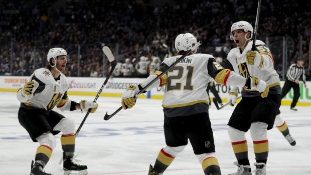 Vegas Golden Knights celebrate, The Canadian Press Vegas Golden Knights celebrate