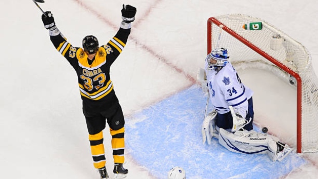 Chara celebrates vs. Reimer