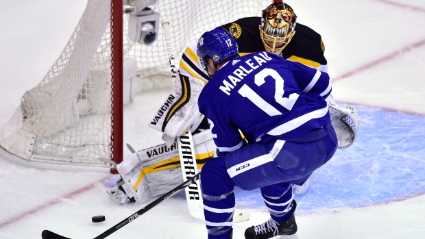 Patrick Marleau and Tuuka Rask, The Canadian Press Patrick Marleau and Tuuka Rask