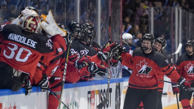 Canada U18 celebrates