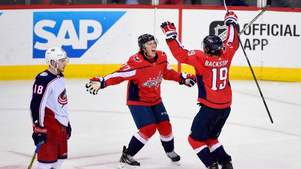 Nicklas Backstrom and T.J. Oshie 