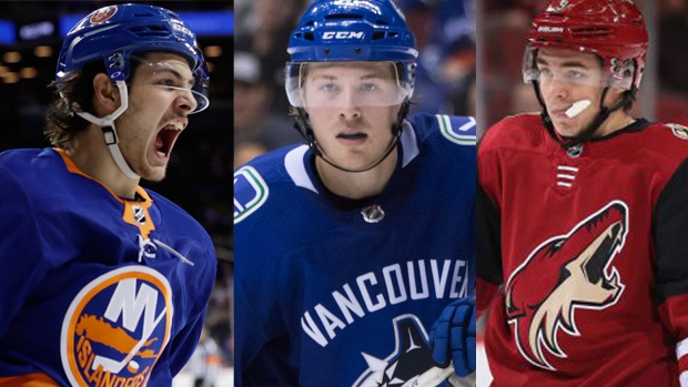 Mathew Barzal, Brock Boeser, Clayton Keller , The Canadian Press Mathew Barzal, Brock Boeser, Clayton Keller