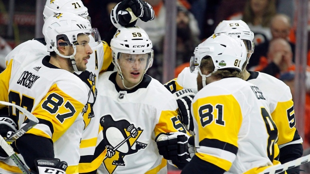 Jake Guentzel, Penguins celebrate, The Canadian Press Jake Guentzel, Penguins celebrate