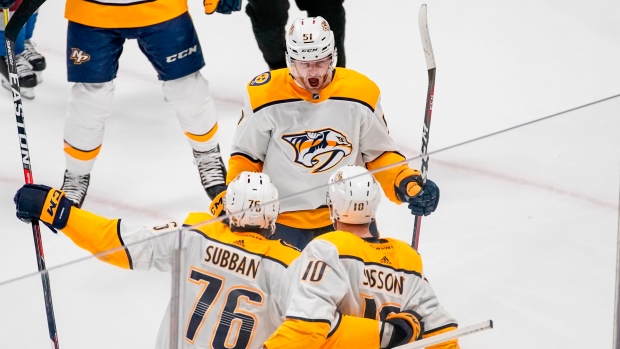 Nashville Predators Celebrate, The Canadian Press Nashville Predators Celebrate