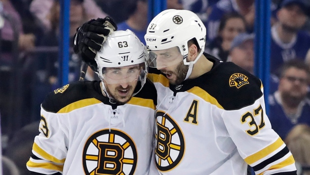 Patrice Bergeron and Brad Marchand