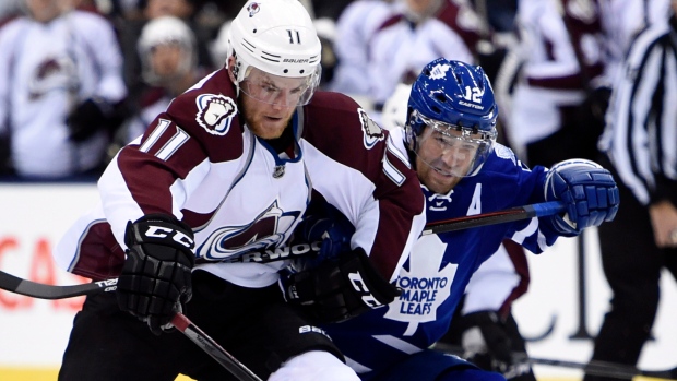 Jamie McGinn and Stephane Robidas